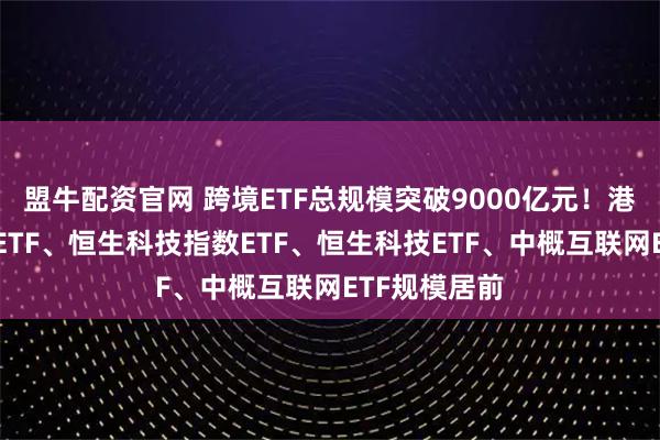 盟牛配资官网 跨境ETF总规模突破9000亿元！港股通互联网ETF、恒生科技指数ETF、恒生科技ETF、中概互联网ETF规模居前